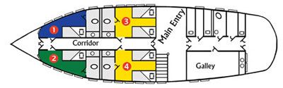 Main Deck of the Motor Yacht Tucano